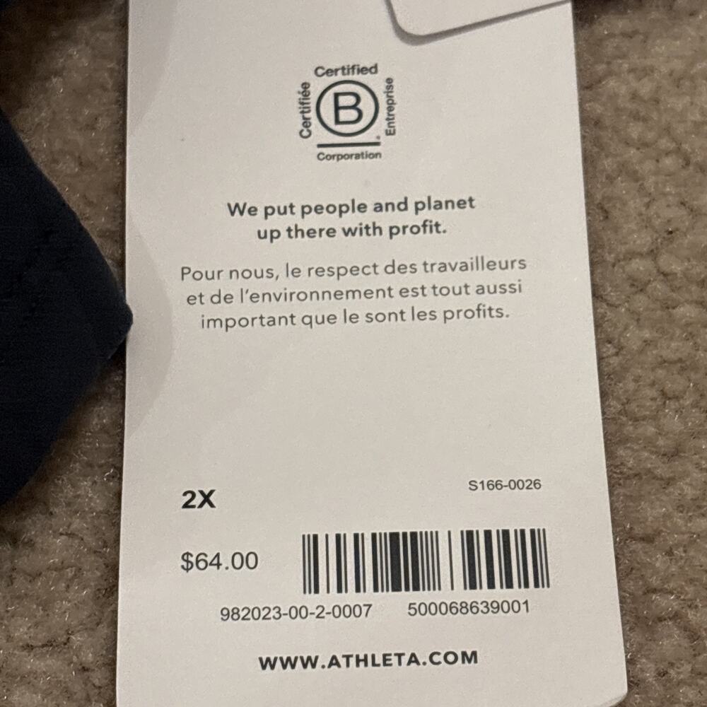 ATHLETA Conscious Crop Sports Bra Size 2XL D-DD Forest Green Camo High Neck Gym - Picture 7 of 9